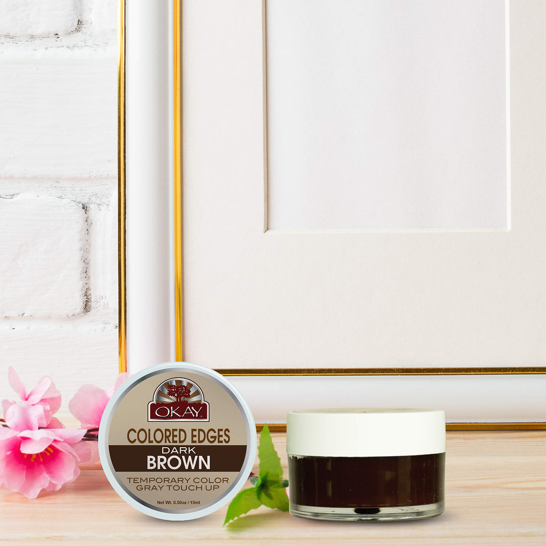 Okay Colored Edges, Dark Brown, 0.5 Ounce by Okay