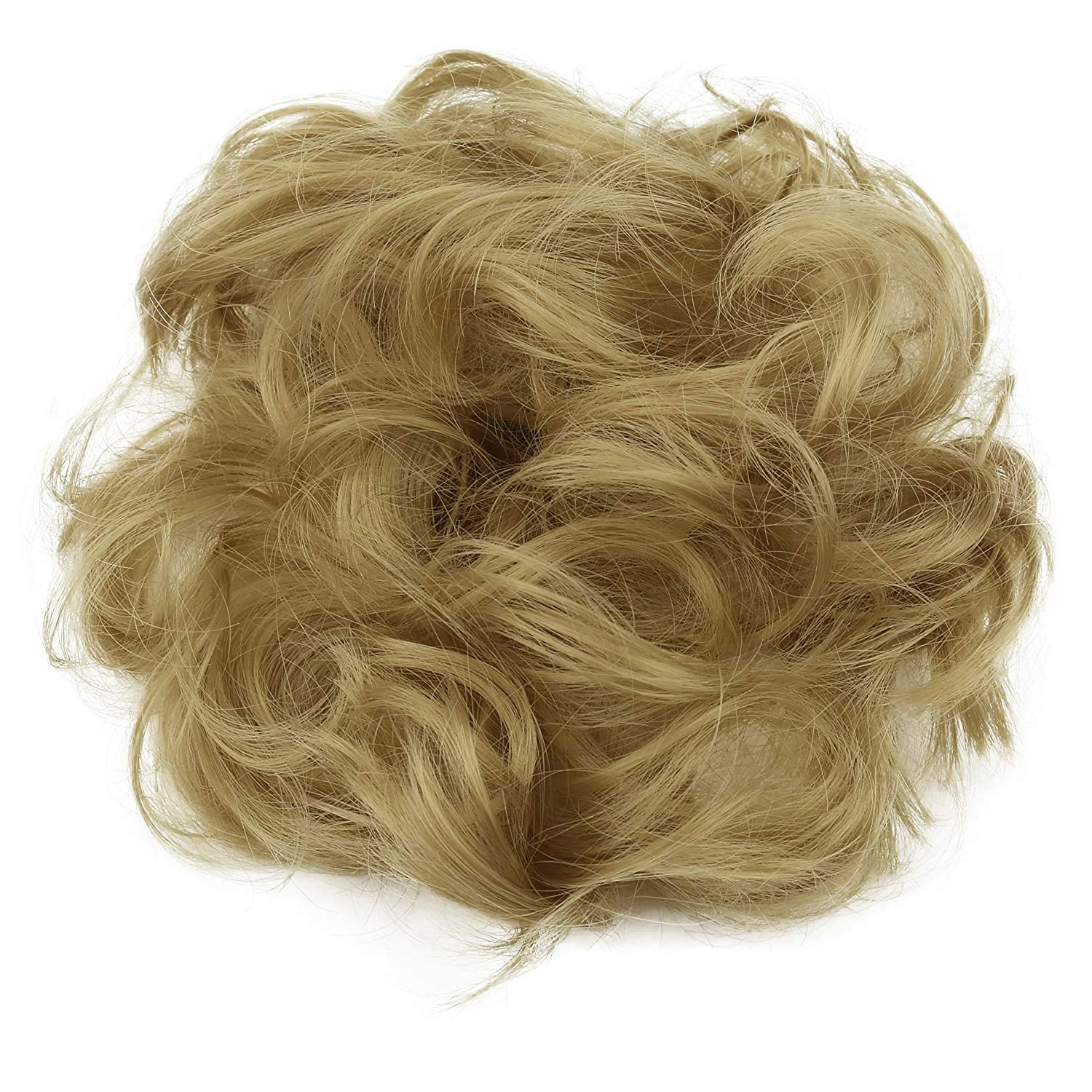blonde 25 : PRETTYSHOP Scrunchie Scrunchy Bun Up Do Hair piece Hair Ribbon Ponytail Extensions Wavy Curly or Messy blonde 25