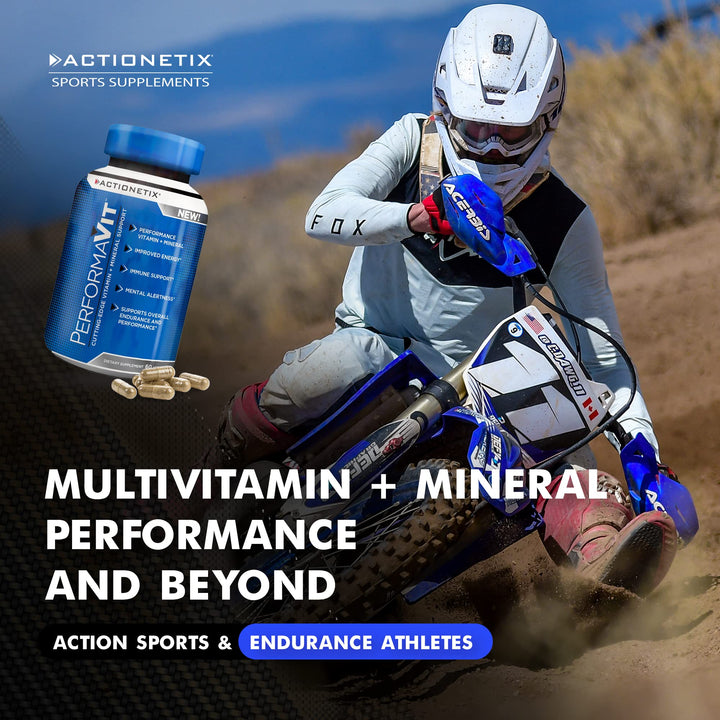 Actionetix - PerformaVit, Athlete Multivitamin For Men & Women, Mens Multivitamins & Minerals, Mens One A Day Multivitamins for Health, Endurance, Immune & Performance, Men’s Multivitamin, 60 Capsules
