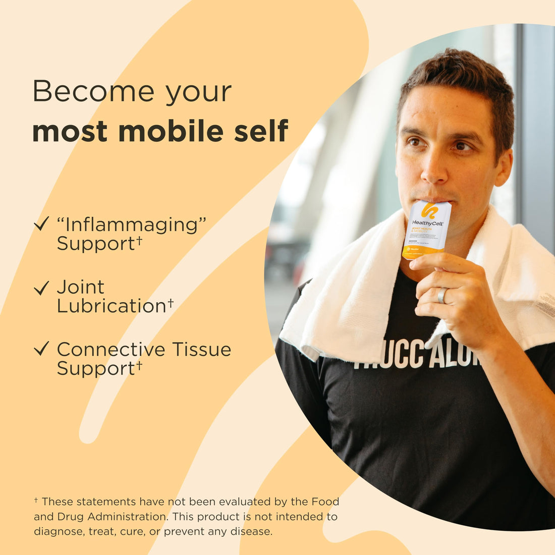 Healthycell Joint Relief & Mobility, Supports Healthy Inflammation Response, Joint Lubrication, Extra Strength Ache & Stiffness Relief with Curcumin, Glucosamine, Chondroitin, MICROGEL (30 Gel Packs)