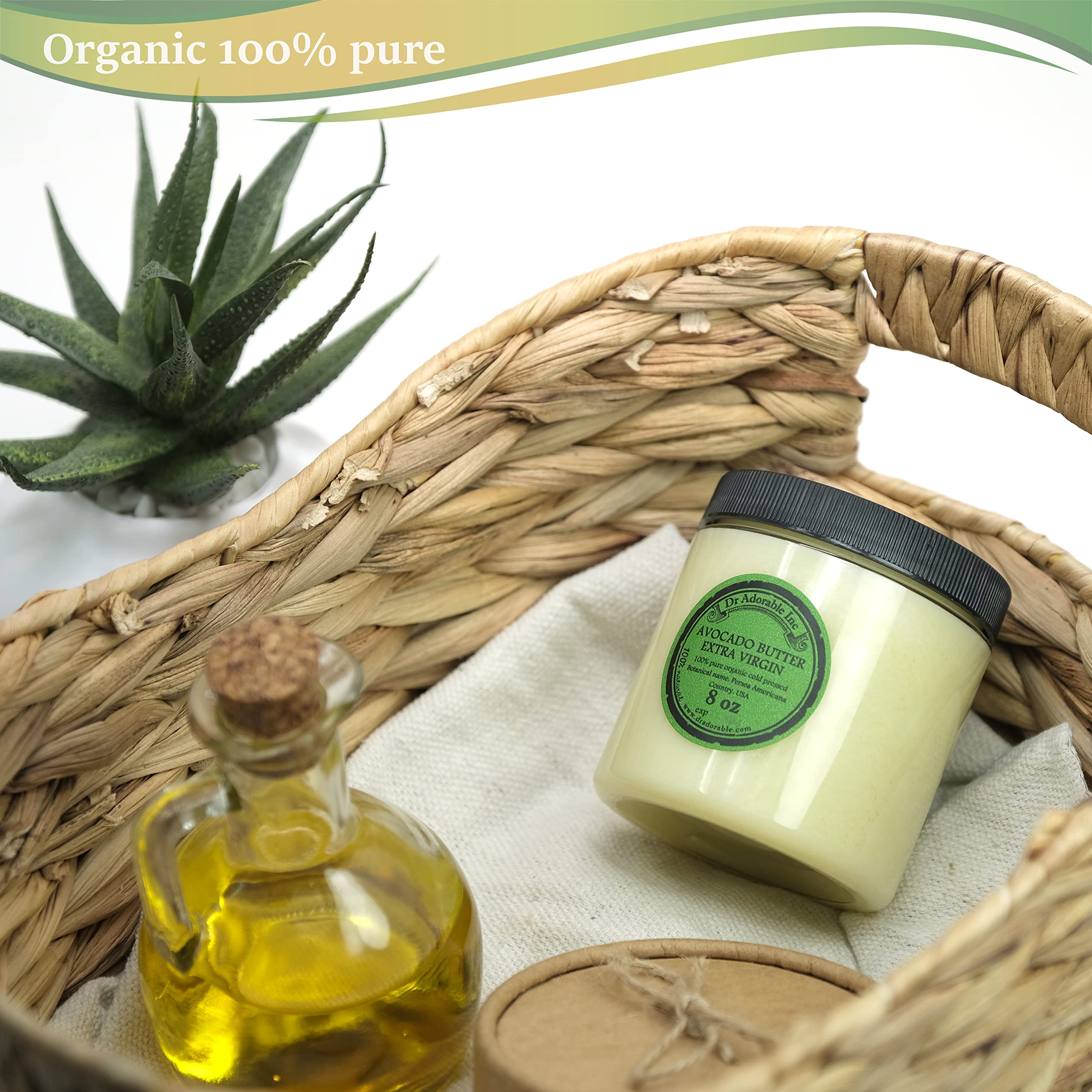 Dr Adorable - 8 oz - Avocado Butter Unrefined - Extra Virgin Pure Natural Organic Raw