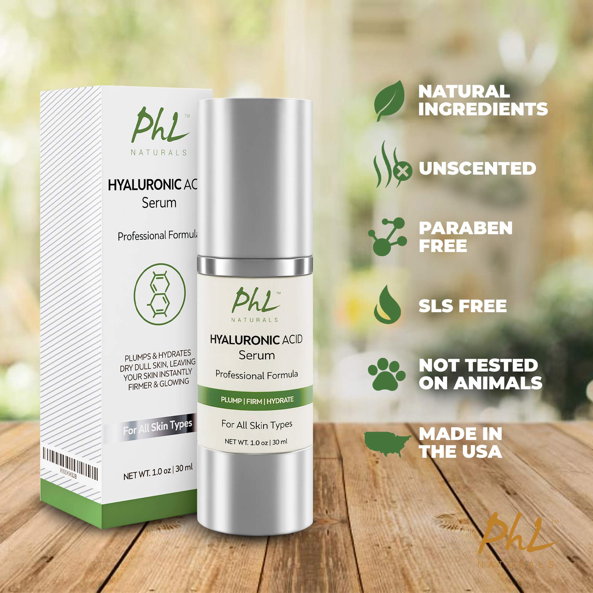 Hyaluronic Acid Serum for Face - (1.75 fl oz / 50 ml) with Vitamin C and E, Anti-Aging Line Correcting Serum - Boosts Hydration, Plumps Skin to Fill in Fine Lines and Wrinkles