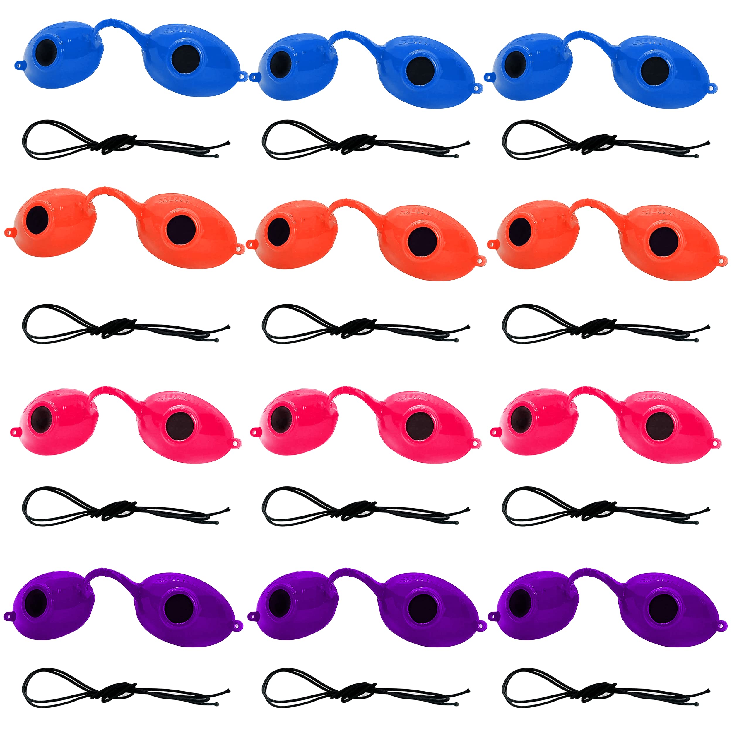LOT of 12 - Super Sunnies Indoor Tanning Bed Eye UV Protection Glasses Goggles by USA