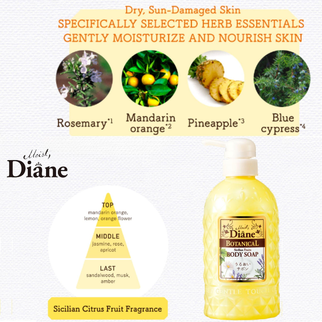 Moist Diane Botanical Body Soap Sicilian Fruits