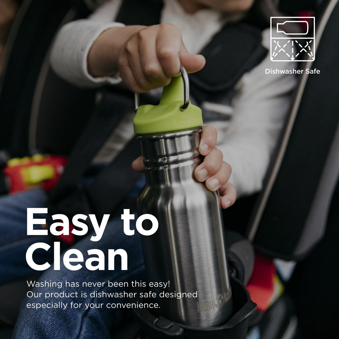 Klean Kanteen Classic Kid Sippy Cap - Lid Replacement for Kid Water Bottle - Easy Clean - Great for Outdoor Activities - BPA Free - Green