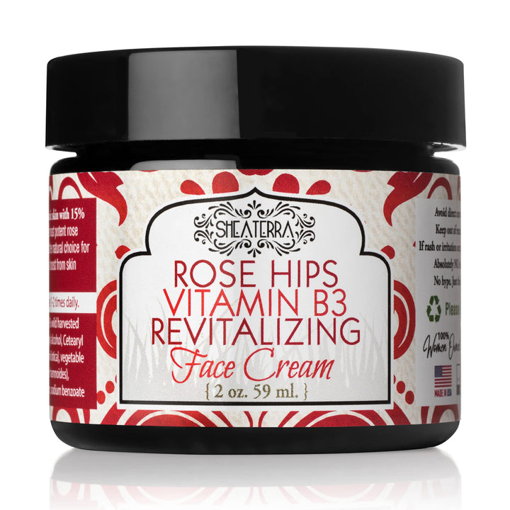 Shea Terra Organics Rose Hips Replenish Face CrÃƒ¨me | Daily Moisturizer Spa Treatment | All Skin Types ââ‚¬â€œ 2 oz