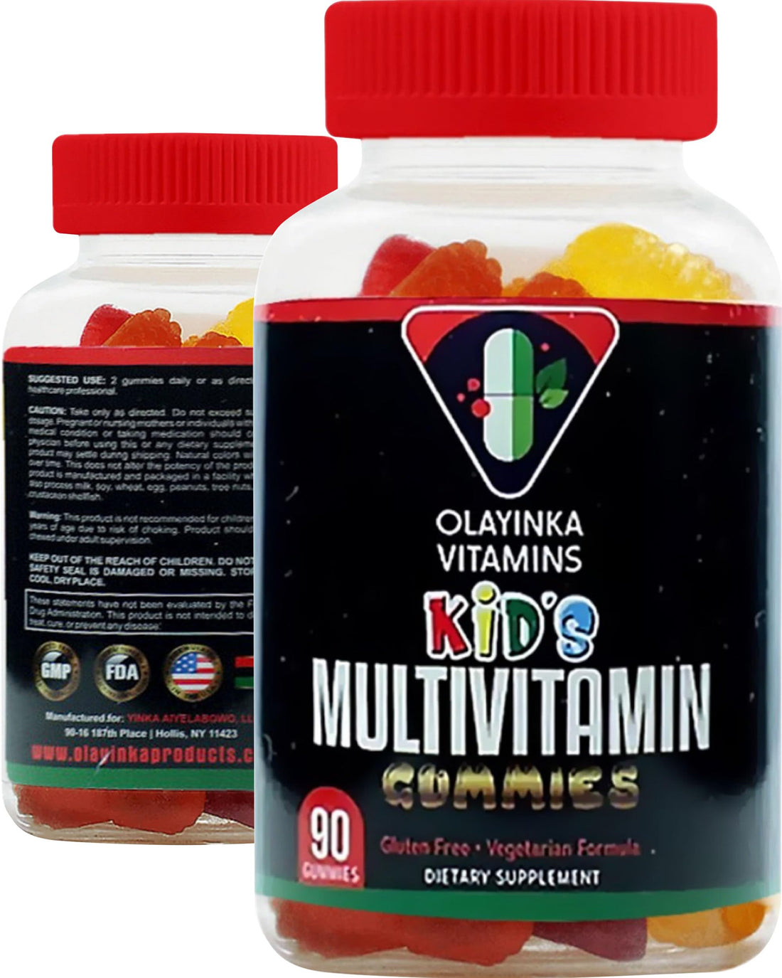 Olayinka Vitamin Multivitamin for Kids – High Potency Children's Immune Support with Vitamin C, Vitamin A, Vitamin E, Choline, Zinc & More – Vegetarian Vitamin Gummies for Kids, 90 Count