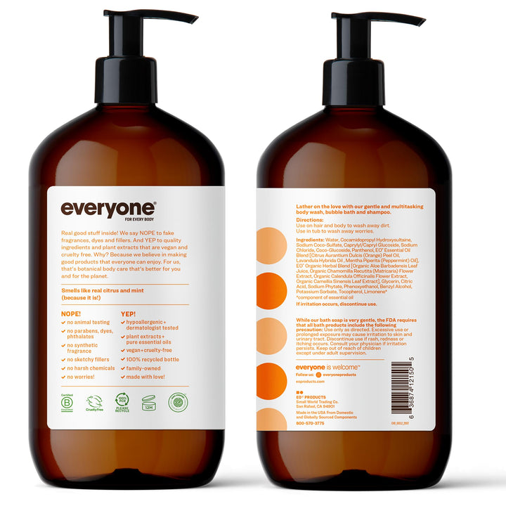 Everyone 3-In-1 Soap, Citrus plus Mint, 32 oz, 2 Count