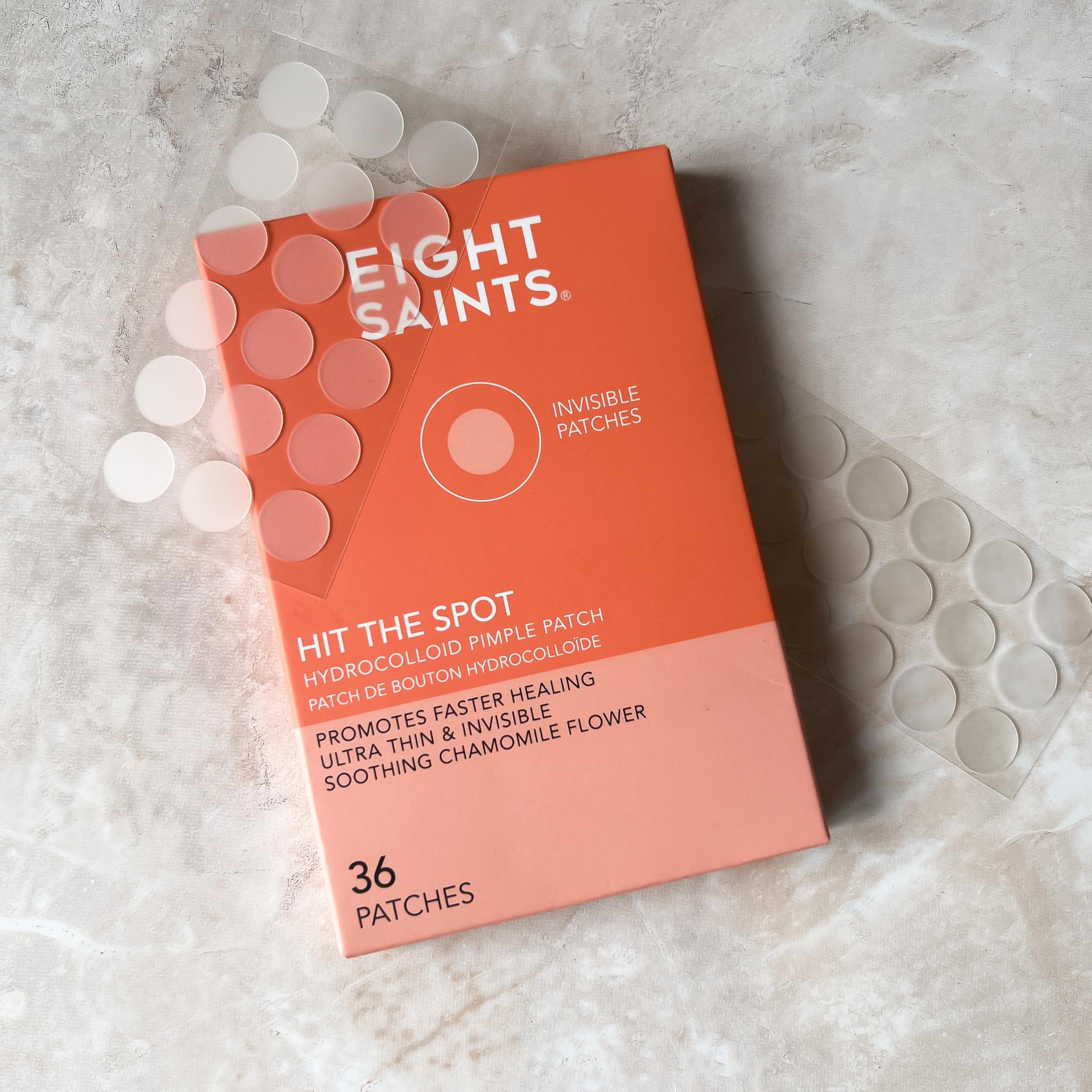 Eight Saints Hit the Spot Acne Pimple Patches For Face, Fast Zit and Blemish Reduction Patch, Ultra Thin Hydrocolloid Patches, (36 Count)