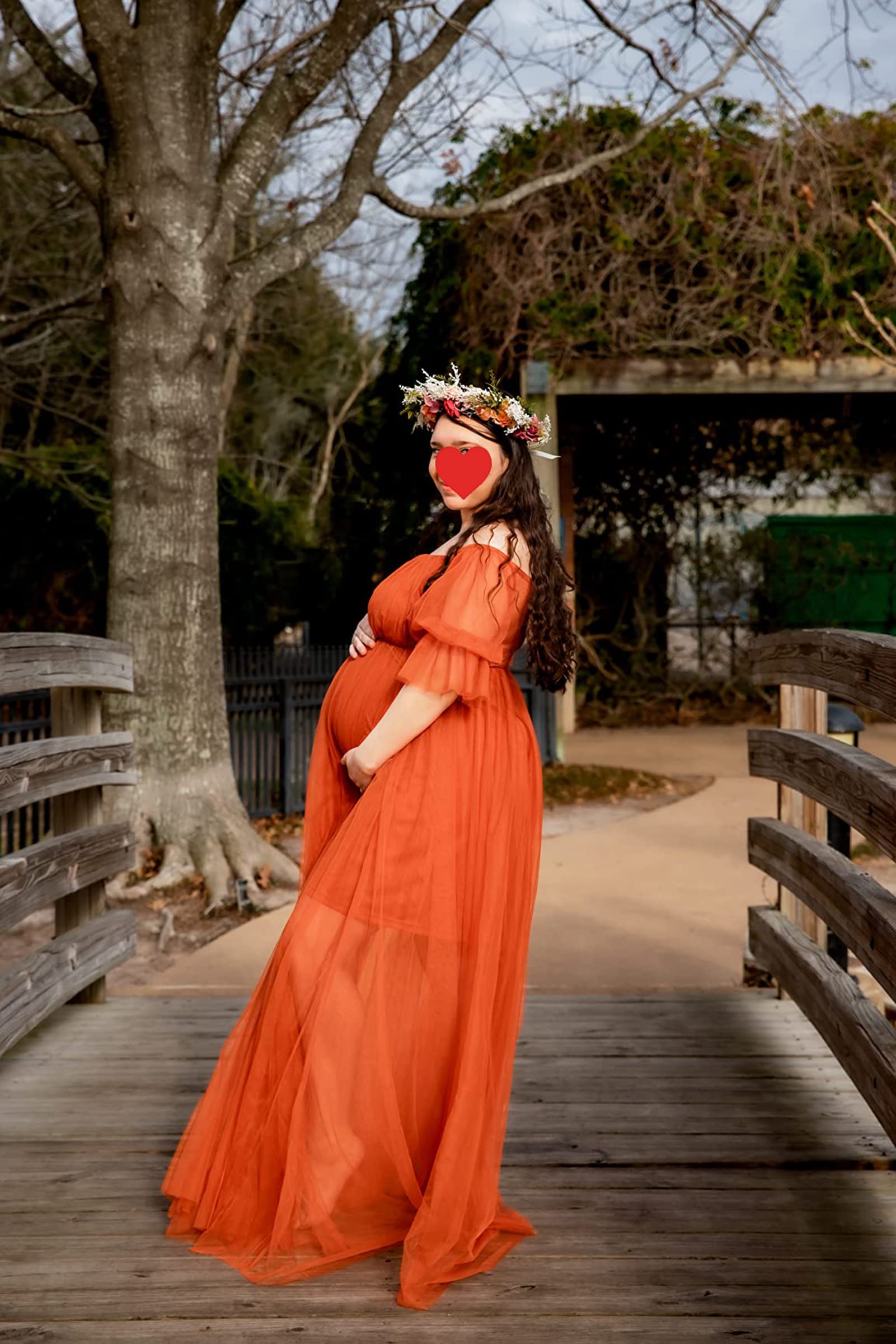 LINFLL Rose Flower Crown Wreath Headband Festival Wedding Hair Floral Halo Headpiece with Ribbon Rose Red