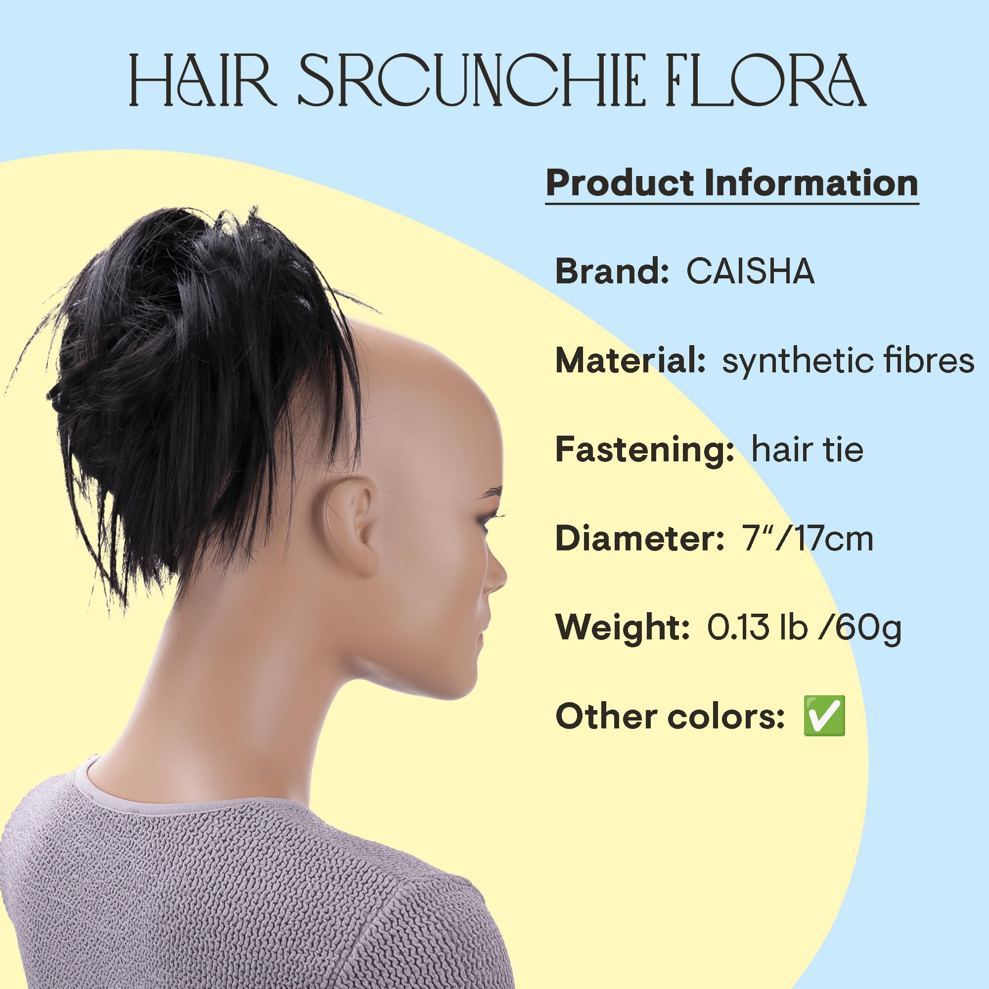 Black Brown # 3 G17F: Prettyshop Hairpiece Hair Rubber Scrunchie Scrunchy Updos Voluminous Wavy Messy Bun Black Brown # 3 G17F