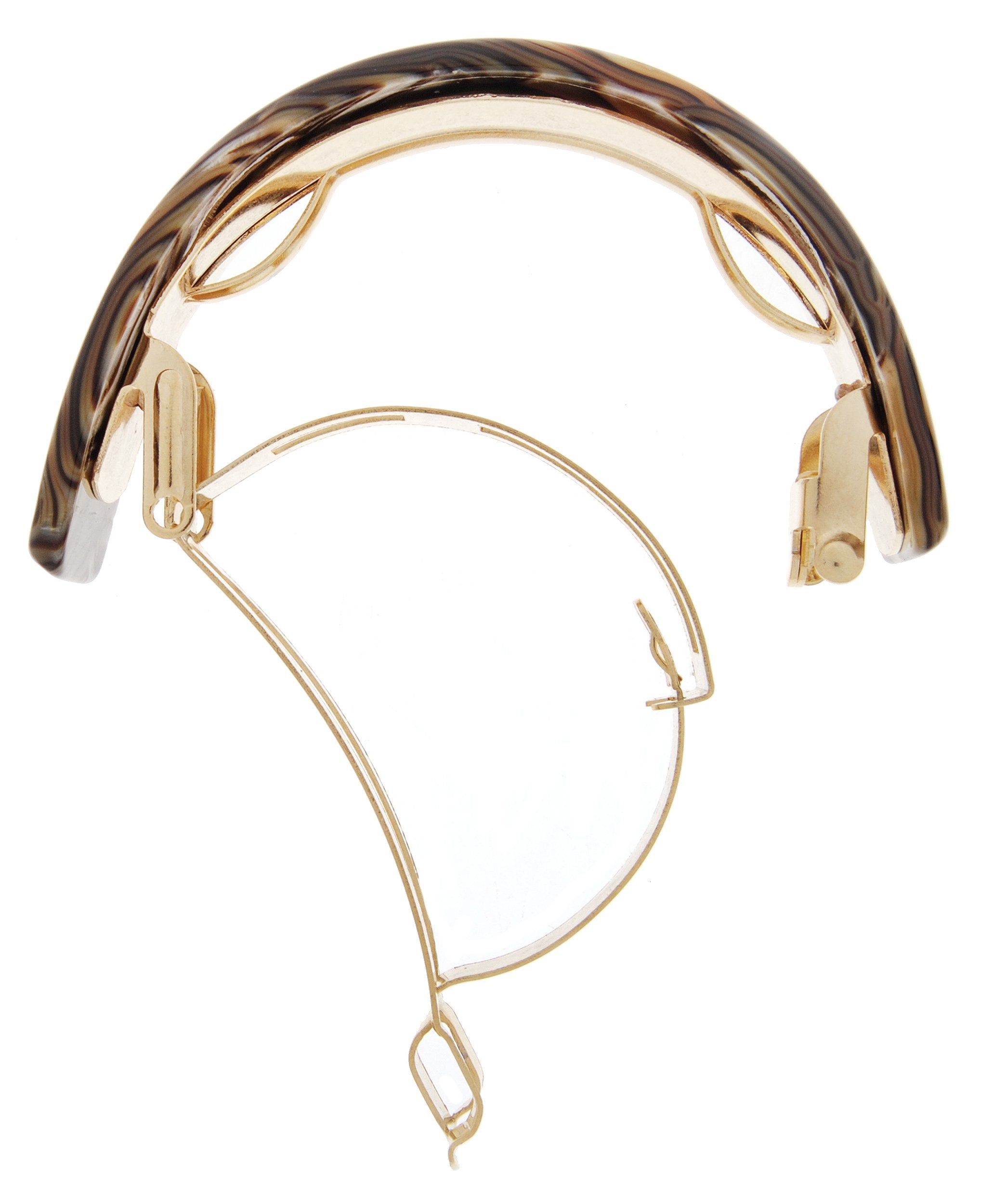 Onyx : France Luxe Skinny Rectangle Ponytail Barrette - Onyx