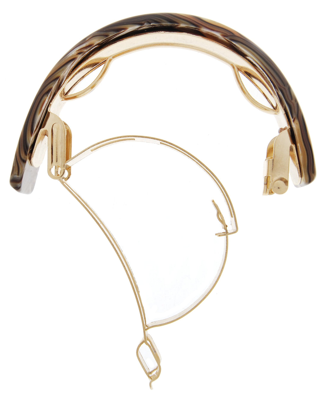 Onyx : France Luxe Skinny Rectangle Ponytail Barrette - Onyx