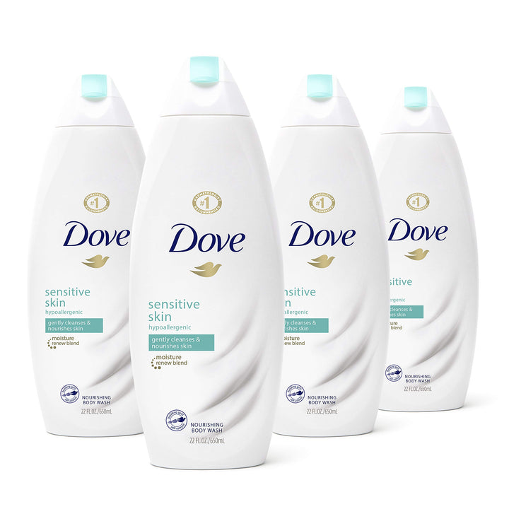 Dove Body Wash Nourishing Sensitive Skin Sulfate Free and Hypoallergenic 22 oz, 4 count