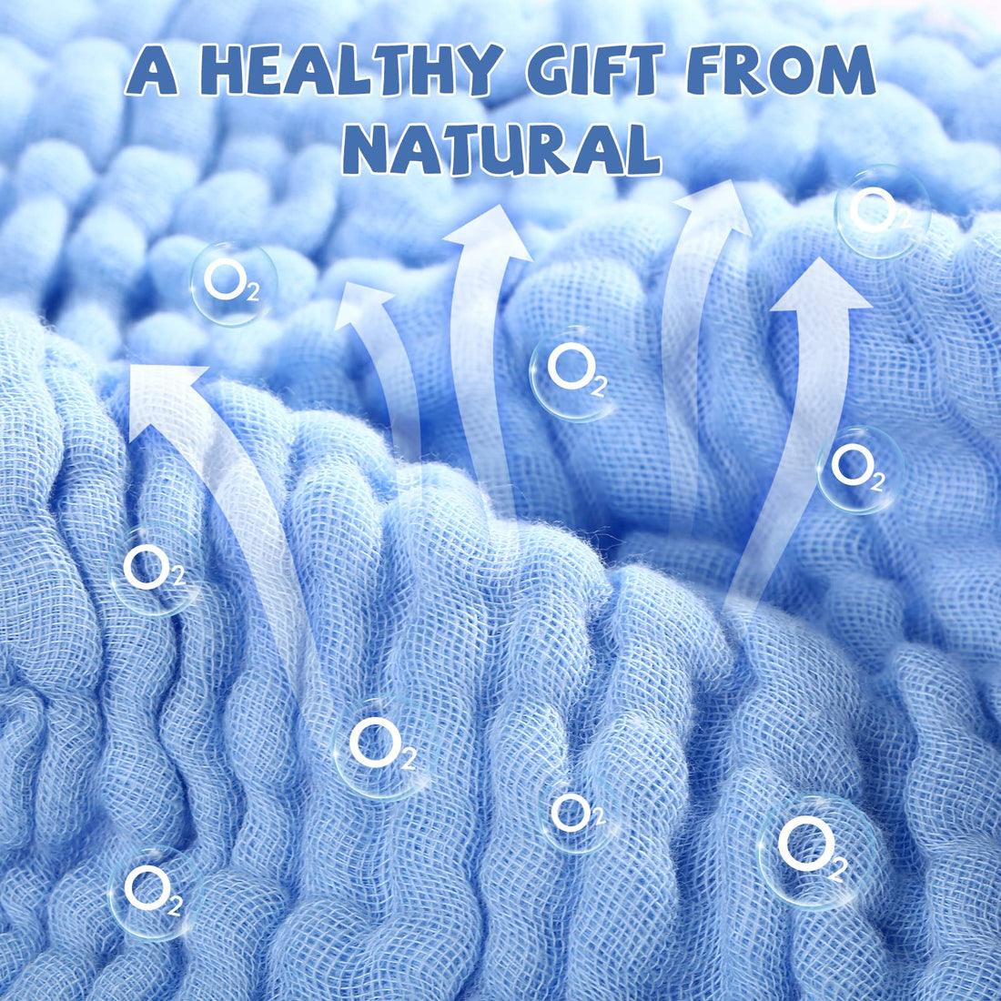 MUKIN Baby Washcloths - Soft Face Cloths for Newborn, Absorbent Bath Wipes, Burp Cloths or Towels, Baby Registry as Shower. Pack of 6-12x12 inches (Blue)