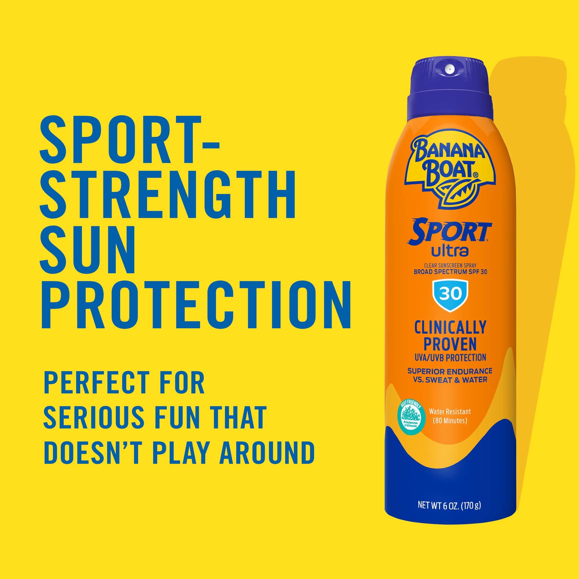 Banana Boat Sunscreen Ultra Mist Sport Performance Broad Spectrum Sun Care Sunscreen Spray - SPF 30, 9.5 Ounce