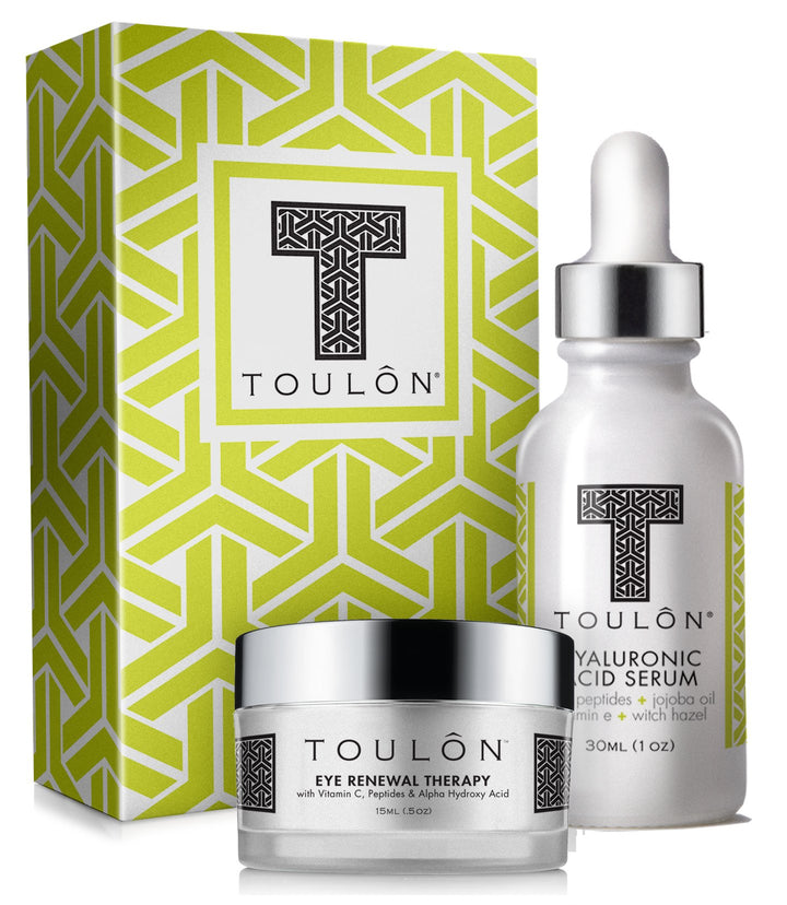 Hyaluronic Acid Anti Aging Skin Care Kits; Women Beauty Gifts: Hyaluronic Acid Serum and Eye Cream for Dark Circles & Puffiness; Perfect Gift Set for Women and Men: Natural Skin Care Set Kit