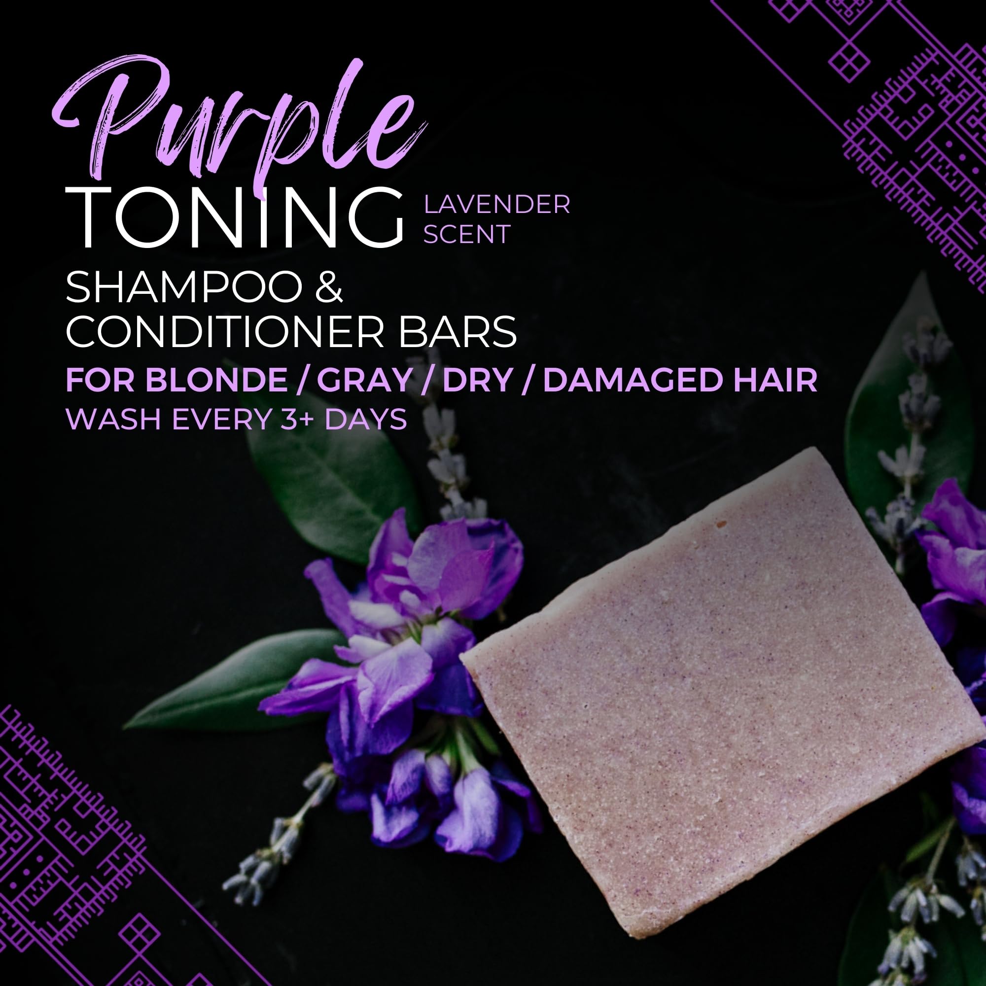Viori Purple Conditioner Bar - Handcrafted with Longsheng Rice Water & Natural Ingredients - Blonde Hair Toner to Neutralize Brassy Tones