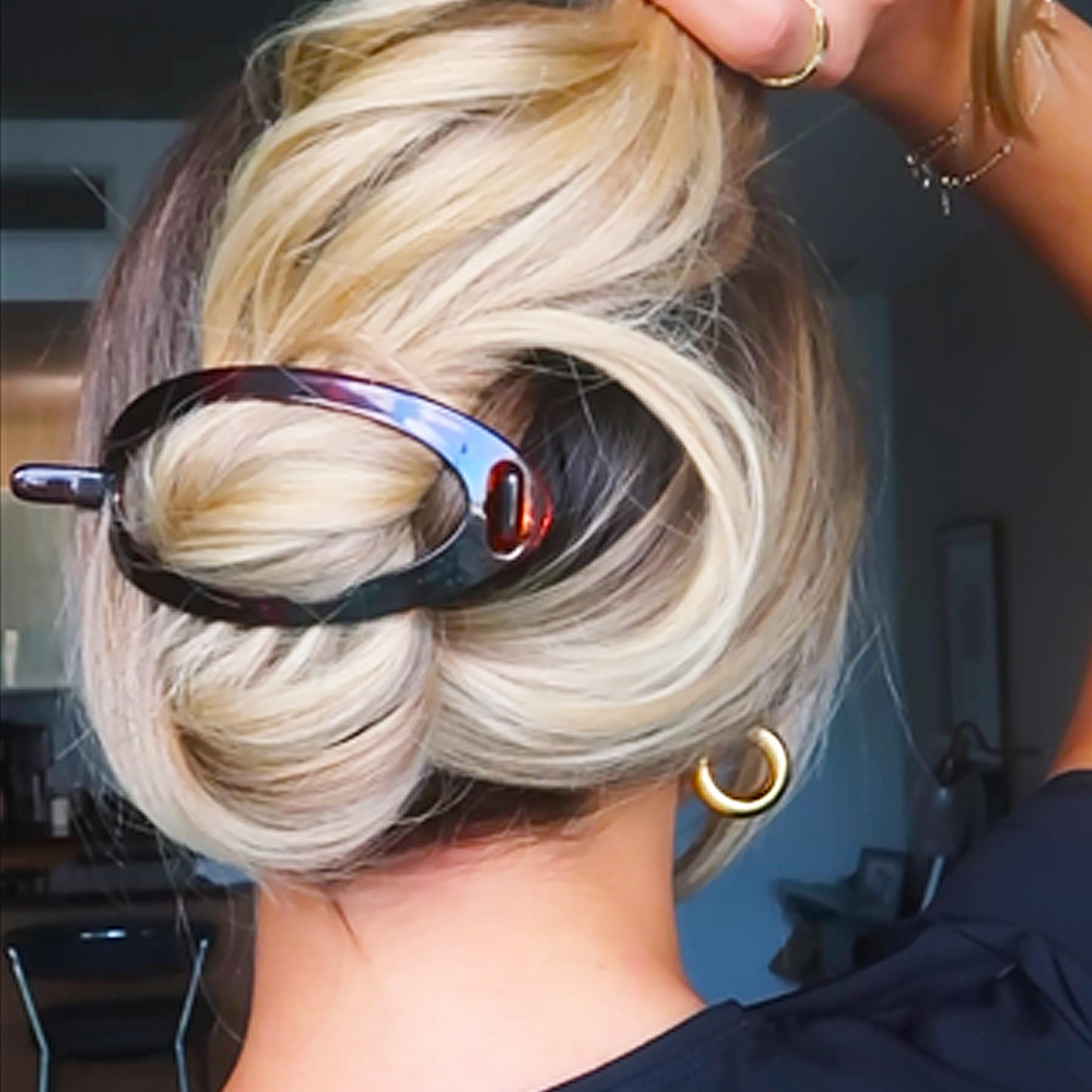 Cp2315, Barrette, Ponytail Holder Large Tortiose Shell