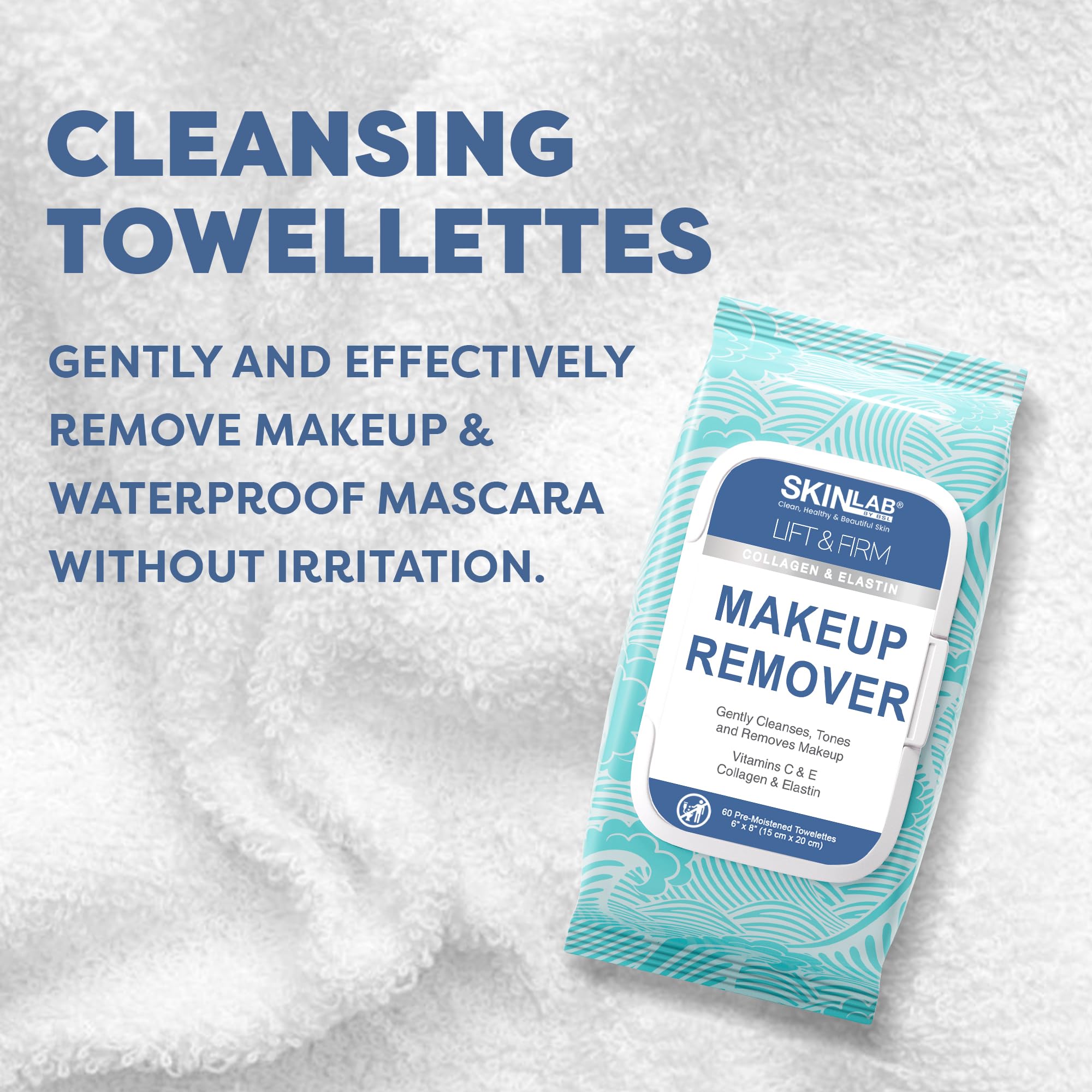 SKIN&LAB Skin Lab Lift & Firm Towellete Make-Up Remover 60 Count