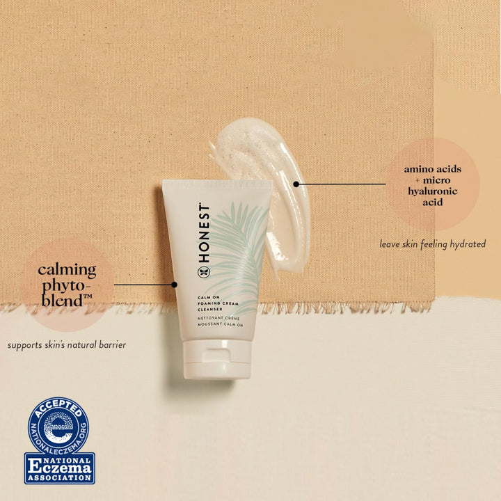 Honest Beauty Calm On Foaming Cream Cleanser, 4 Fl Oz