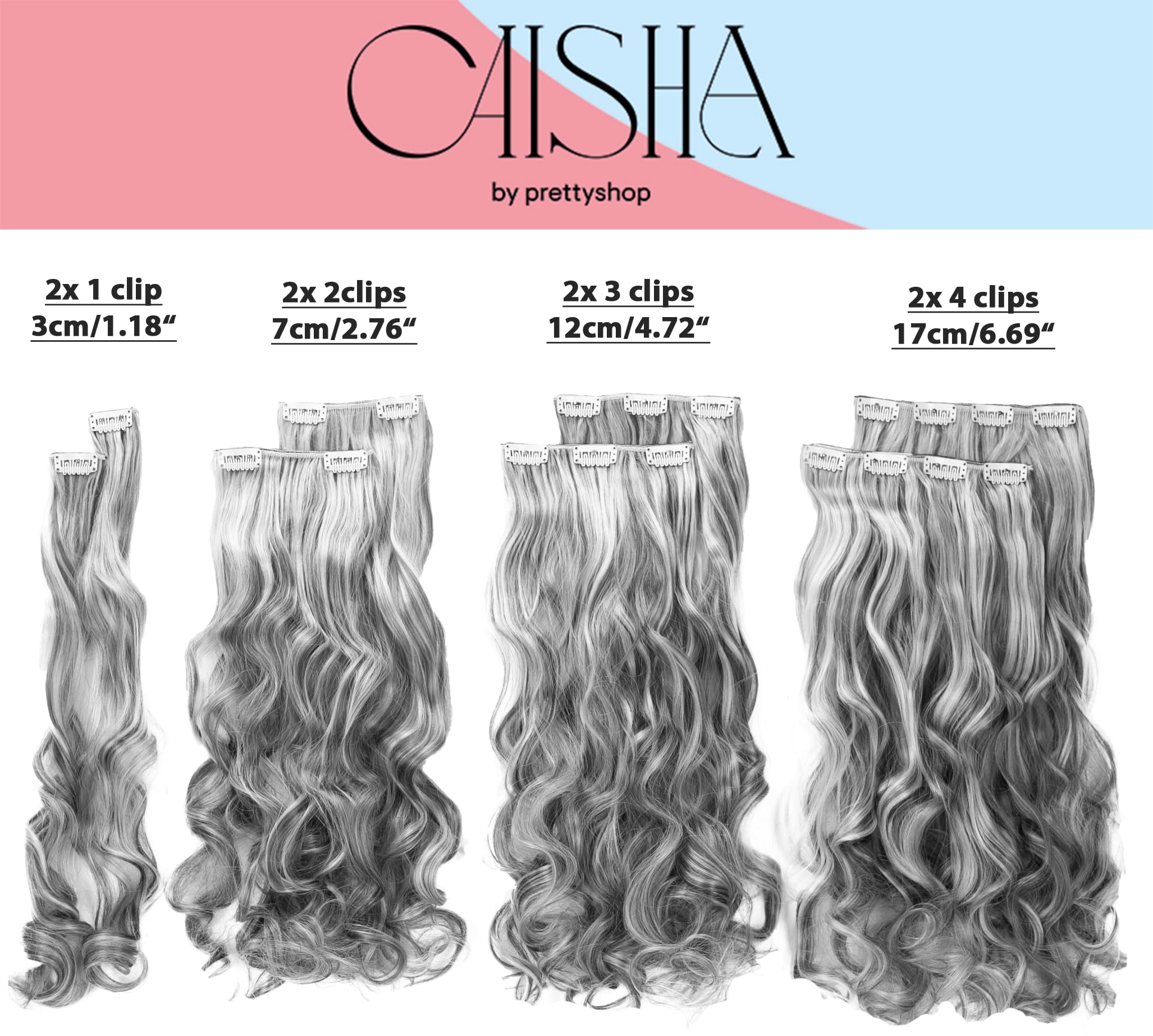 Prettyshop Clip in Extensions 24 (60Cm) Light Blond Mix #16T613 Ces25-1: Prettyshop Xxl Full Head Set 8 Pcs 24 Clip In Hair Extensions Hairpiece Wavy Heat-Resisting Light Blond Mix #16T613 Ces25-1