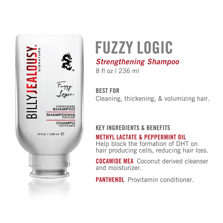 Billy Jealousy Fuzzy Logic Hair Strengthening Shampoo, 8 fl. oz.