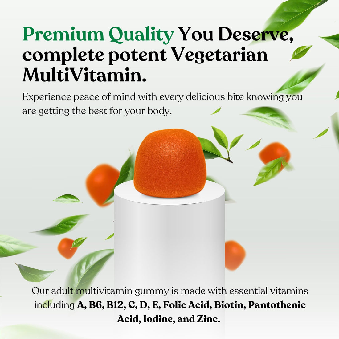 BonnEarth Adult Multivitamin Gummies - Easy-to-Chew Gummies with Essential Vitamins A, B6, B12, C, D, E, Folic Acid, Biotin, Iodine, and Zinc - Delicious and Convenient Daily Nutrition - 90 Gummies