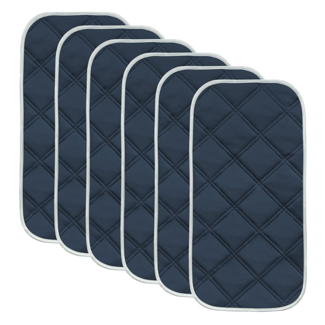 Sunny zzzZZ 6 Pack Baby Waterproof Changing Pad Liners - Quilted Thicker Ultra Soft Changing Table Cover Liners - Durable & Easy to Clean - Navy Blue - 23 x 11