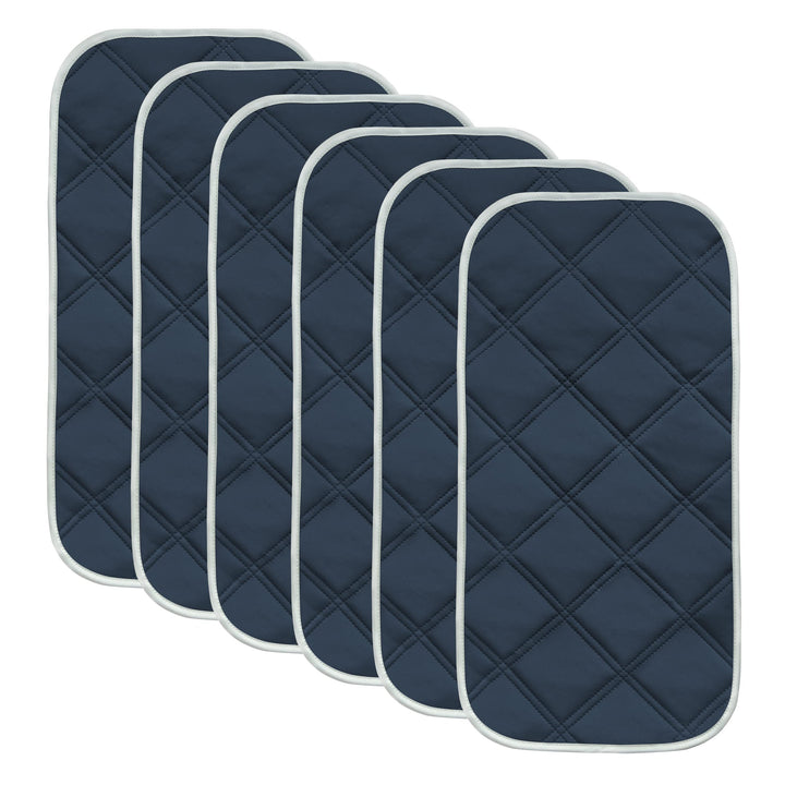 Sunny zzzZZ 6 Pack Baby Waterproof Changing Pad Liners - Quilted Thicker Ultra Soft Changing Table Cover Liners - Durable & Easy to Clean - Navy Blue - 23 x 11