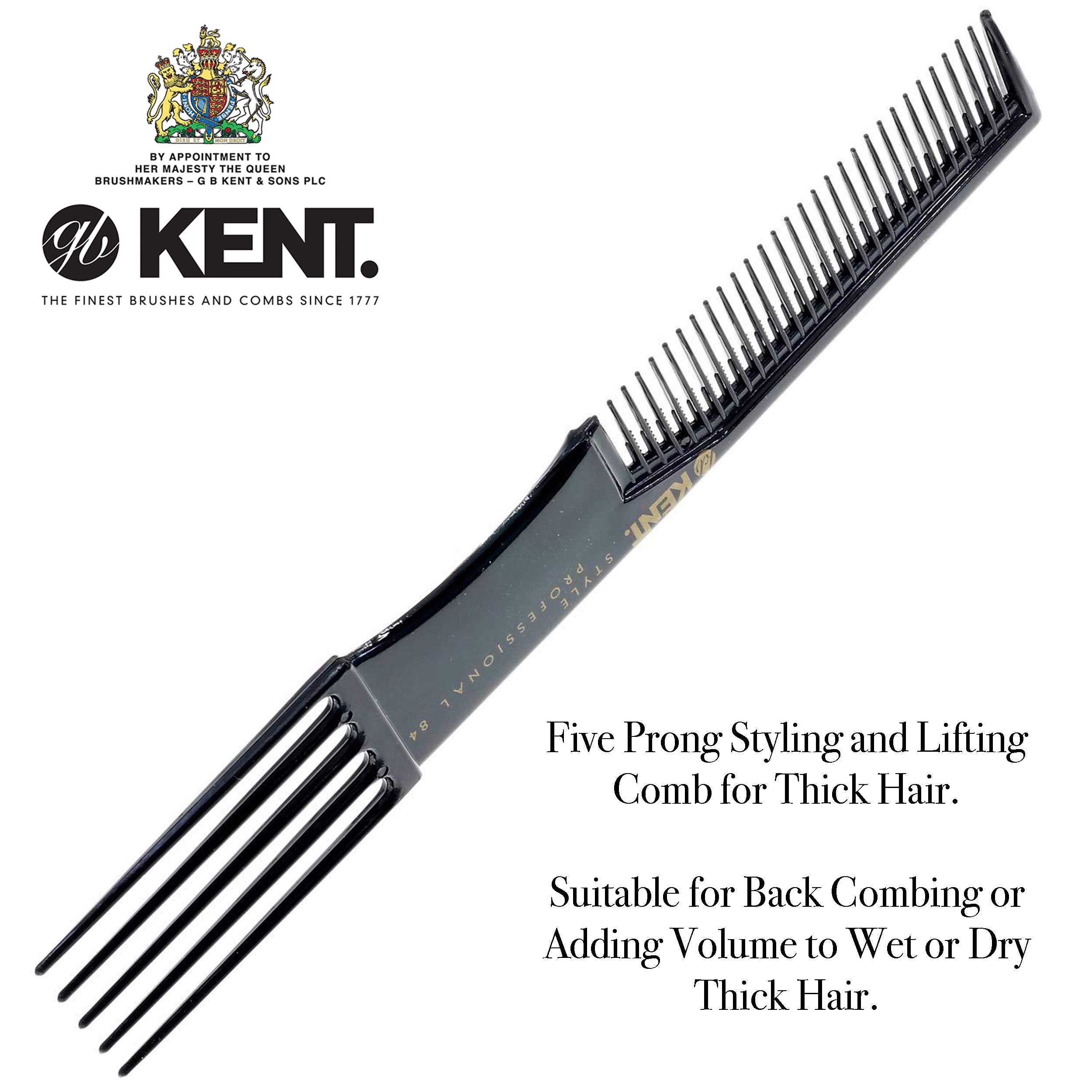 Kent Texturizing and Backcombing Comb, Black
