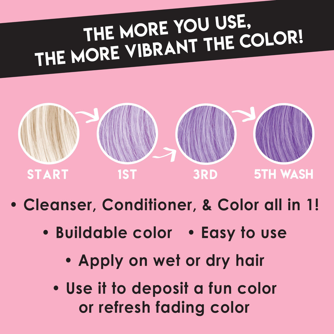 Color Lux Color Cleansing Conditioner, Lilac, 3-in-1 Color Depositing Formula, Vegan, Sulfate-Free, Paraben-Free, 8.25 oz