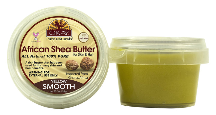 Okay Shea Butter Jar, Yellow, 1 Ounce