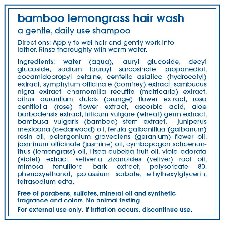LATHER Bamboo Lemongrass Hair Wash & CrÃƒ¨me Rinse Duo | Essential Oils Shampoo & Conditioner Set | Shampoo For Men & Women | Natural & Sulfate Free Hair Products | 8 Fl Oz Bottles