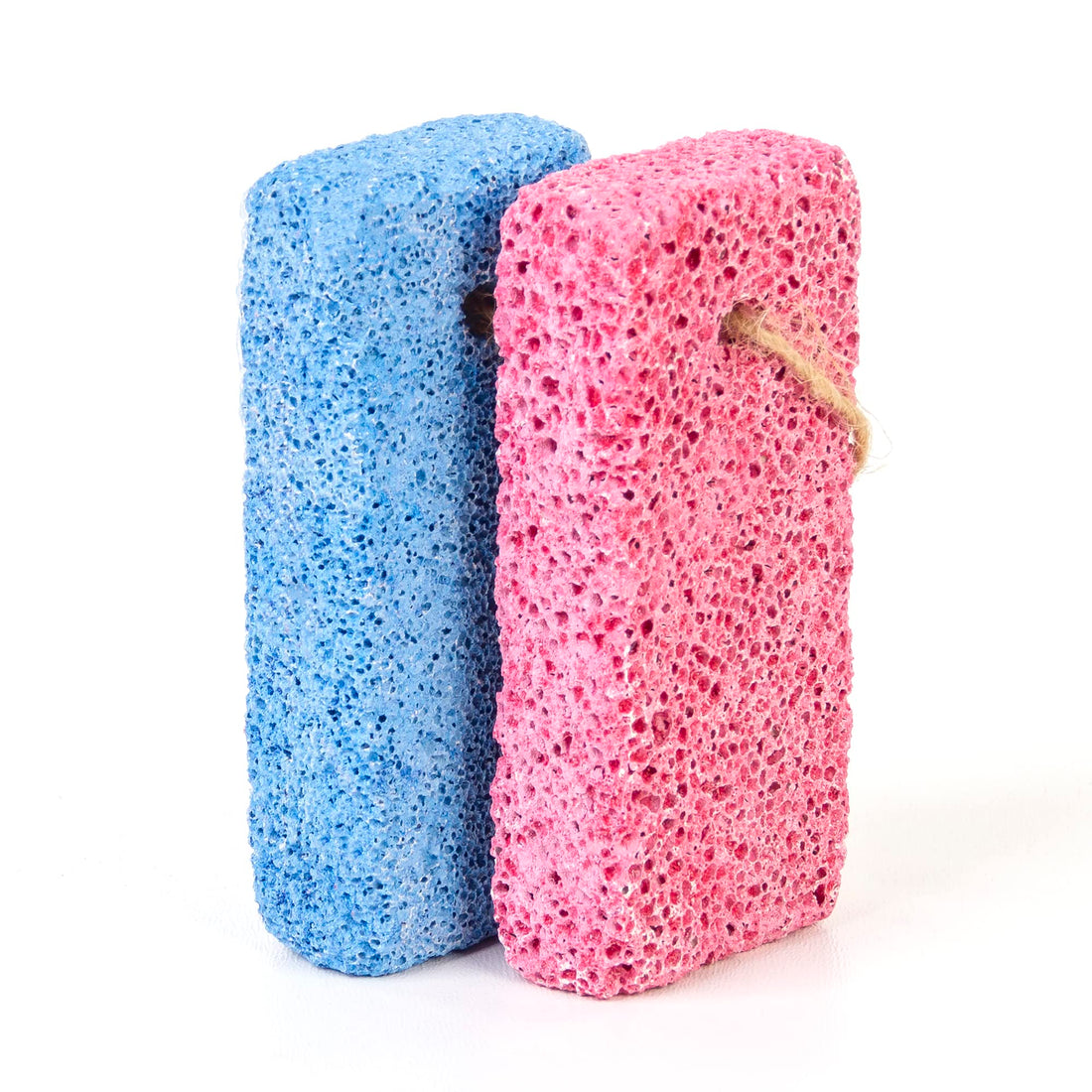Jairestone Pumice Stone for Feet - 2 Pack Lava Stones - Callus Remover and Foot Scrubber - Exfoliating Rock for Hard, Dry and Dead Skin on Heels (Multicolor)