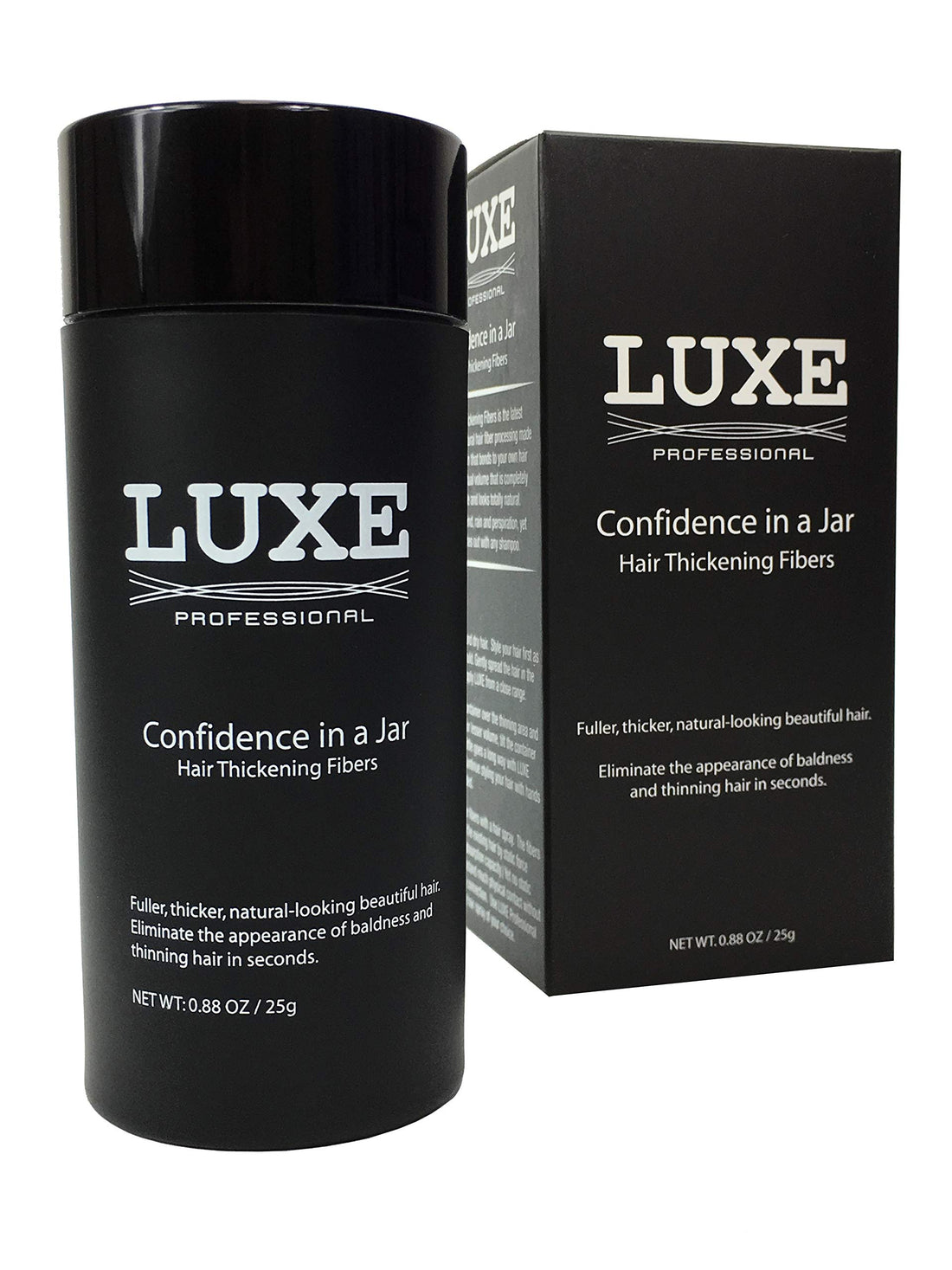 LUXE Hair Thickening Fibers with Natural Keratinâ€“2 Months+ Supply!â€“Confidence in a Jar!â€“Multiple Colors Available (Medium Blond)