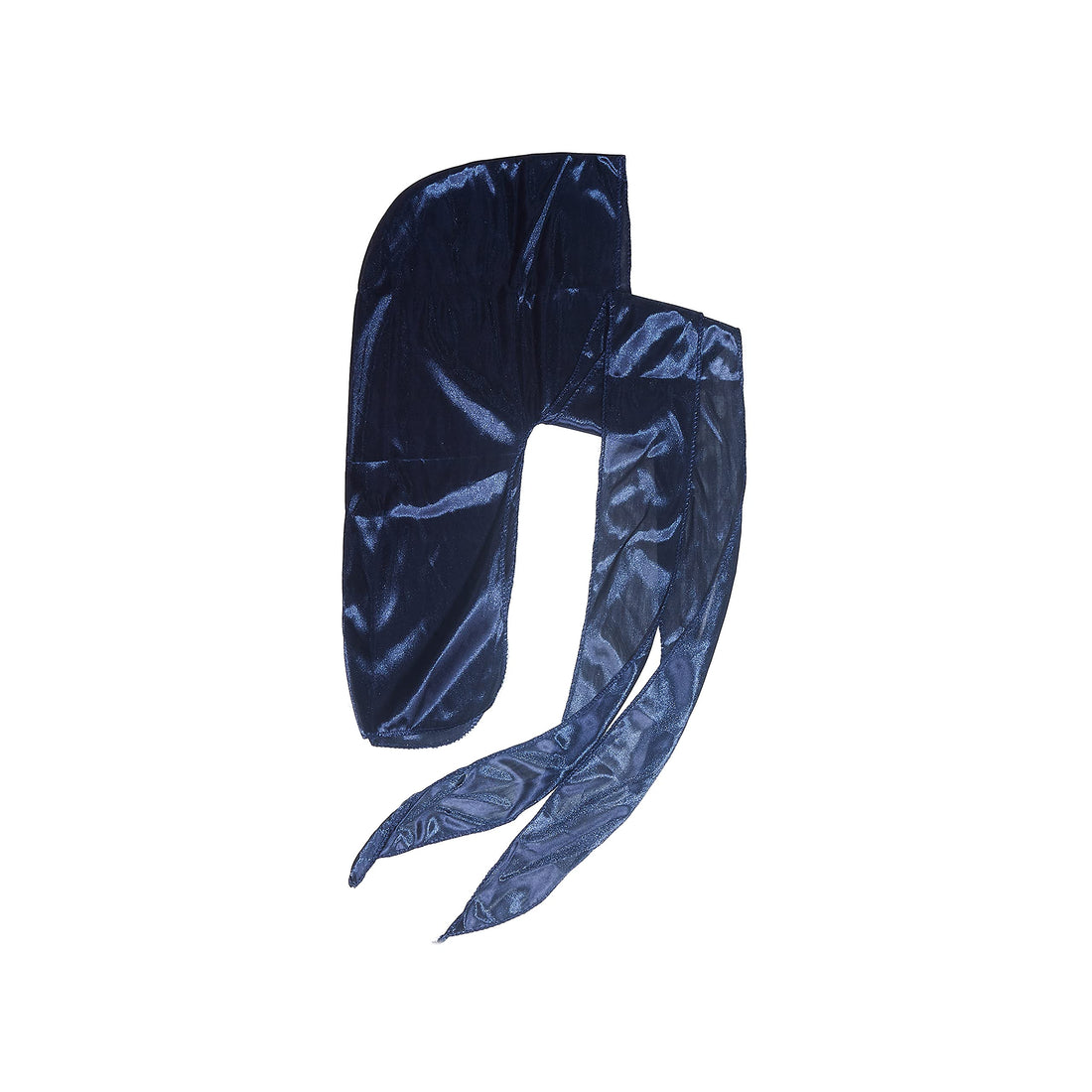 KISS RED Silky Satin Durag Premium Smooth Silky Durag for Men & Women 360 Waves Headwraps (Navy)