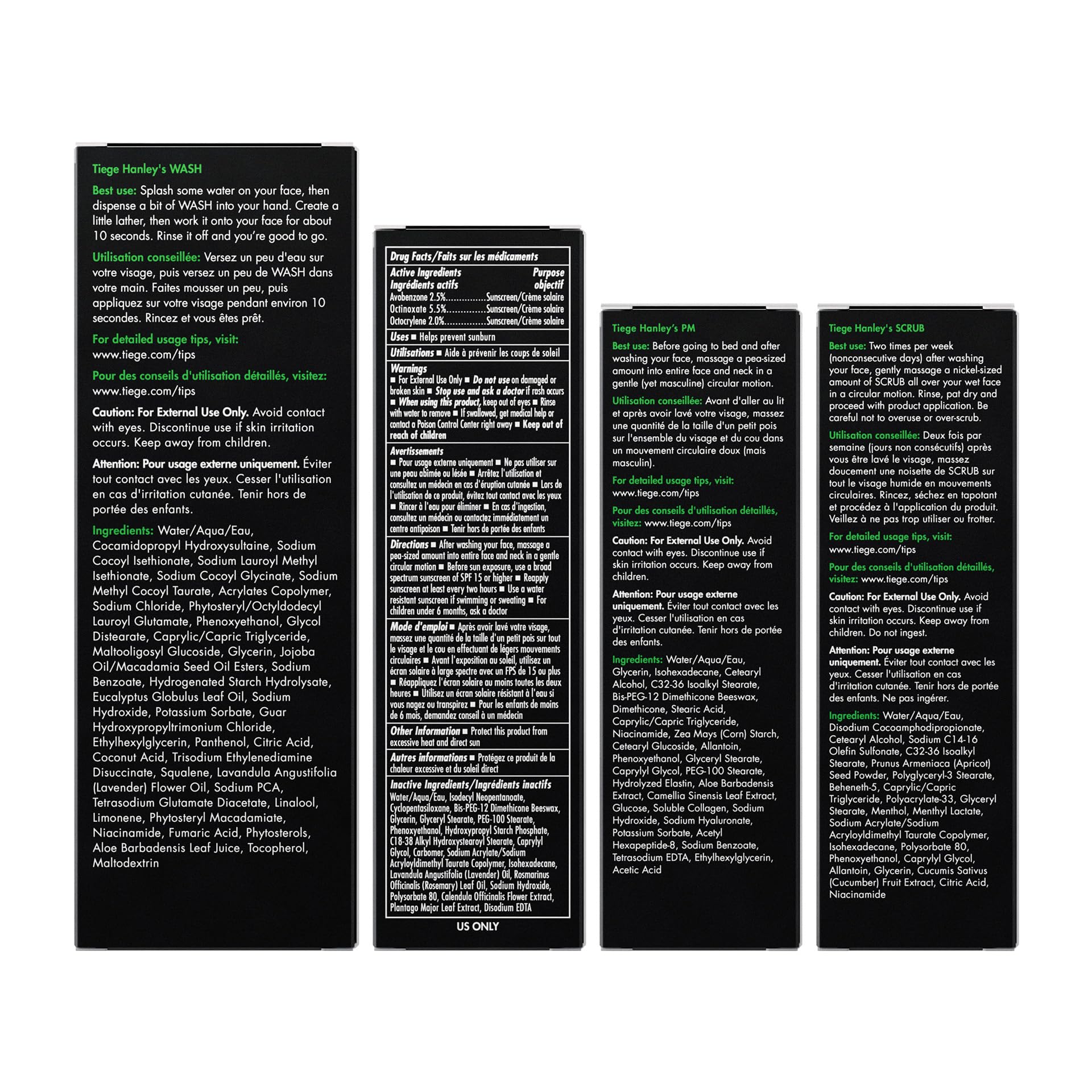 Tiege Hanley 90-Day Large Essential Skin Care Routine for Men (Level 1) - Smooth, hydrate, and protect your skin - Men's Skincare Set Includes Face Wash, Facial Scrub, & AM / PM Moisturizer's