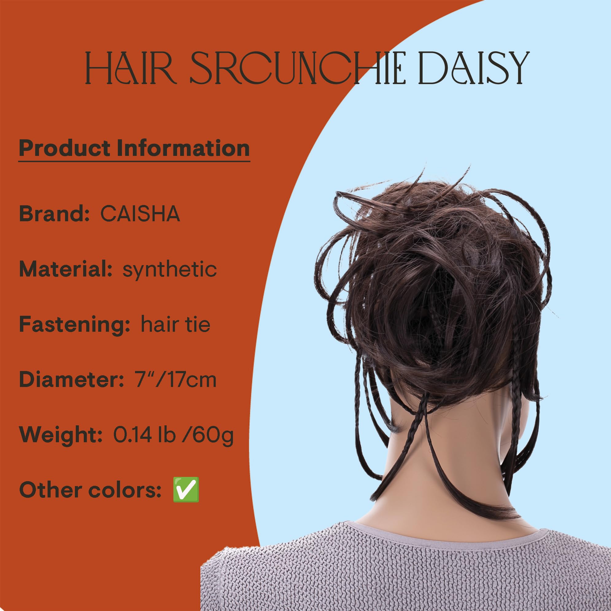 Chocobrown # 4 G2D: Prettyshop Hairpiece Hair Rubber Scrunchie Scrunchy Updos Voluminous Wavy Messy Bun Chocobrown # 4 G2D