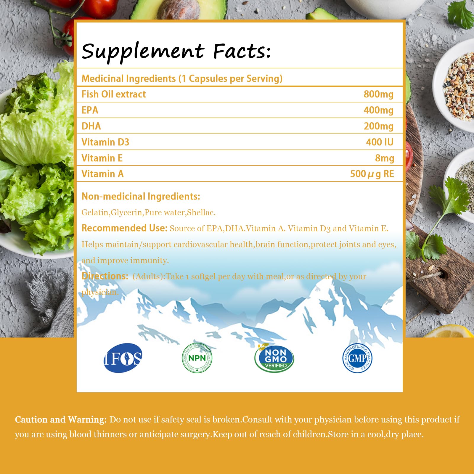 FEMMEROL Multivitamins with Omega-3, Multivitamin for Women and Men, Enteric Coated Fish Oil DHA/EPA with Vitamin A, Vitamin E and Vitamin D3 for Immune Function Support (1 Box_30 Softgels)