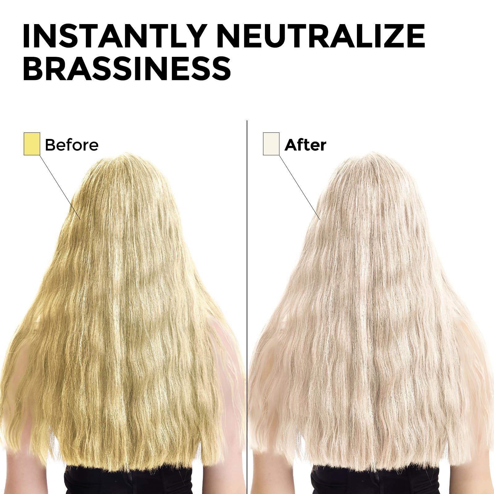 COLORLOMO Bye Bye Yellow Purple Shampoo, Neutralizes Brass & Yellow Tones, Sulfate Free, For Color Treated, Blonde, Bleached, Highlighted Brown or Silver Hair, 11. 83 Fl Oz