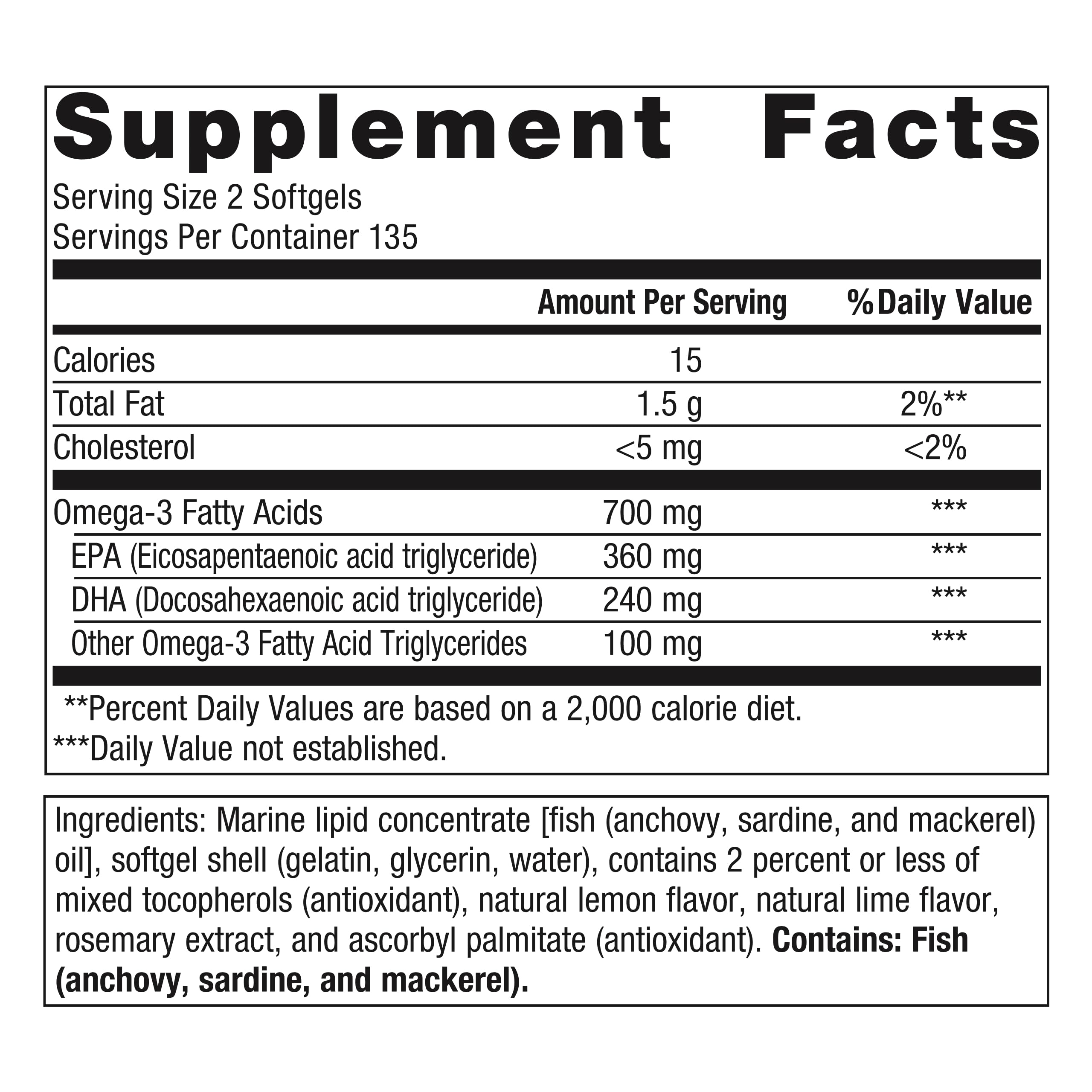 Metagenics OmegaGenics Fish Oil EPA-DHA 300mg - Daily Omega 3 Fish Oil Supplement to Support Cardiovascular, Musculoskeletal and Immune System Health - 270 Softgels