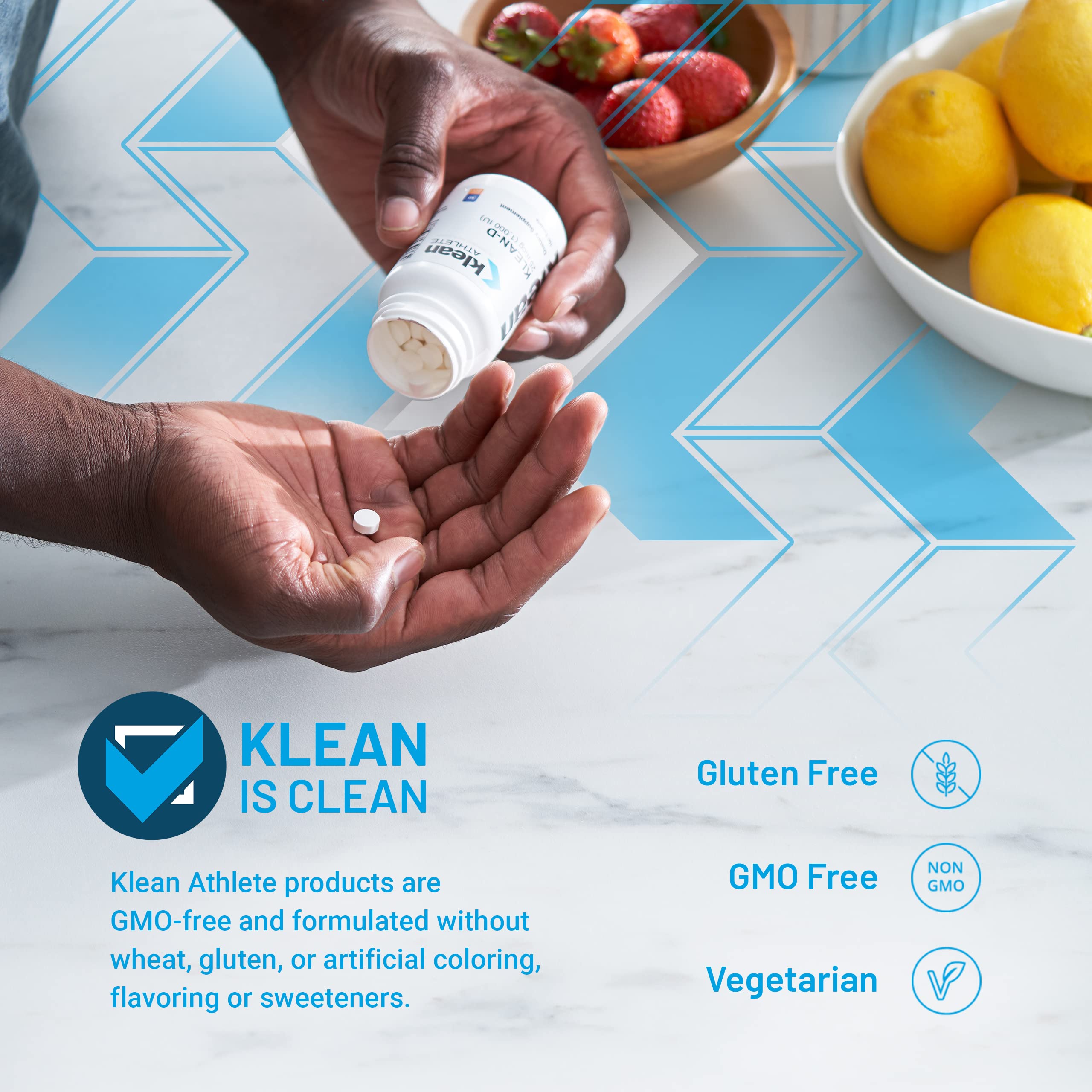 Klean ATHLETE Klean-D 25 mcg (1,000 IU) | Targeted Support When The Body Can't Produce Vitamin D Naturally | NSF Certified for Sport | 100 Tablets