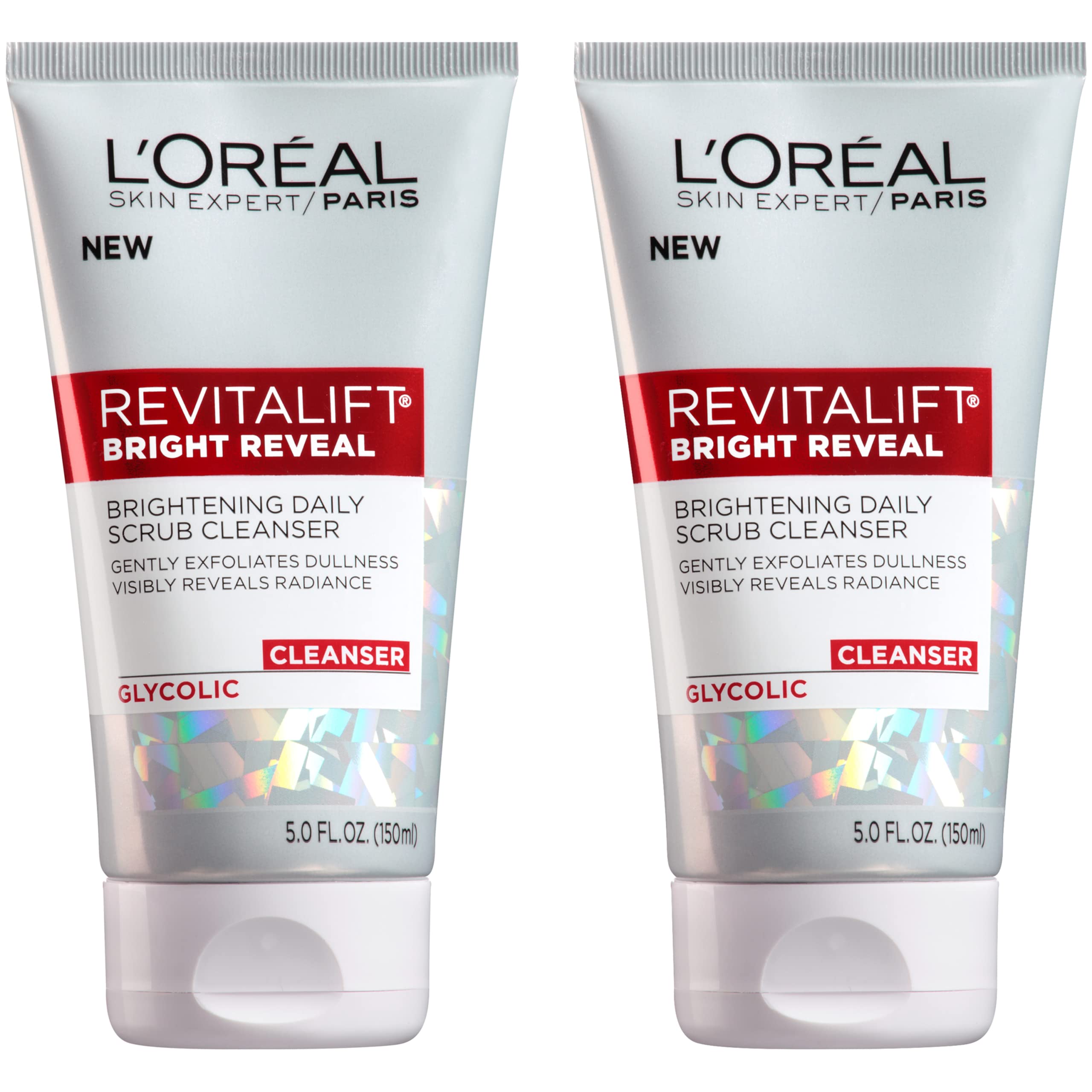 L'Oreal Paris Revitalift Bright Reveal Anti-Aging Facial Cleanser with Glycolic Acid 5 fl. oz (Pack of 2)