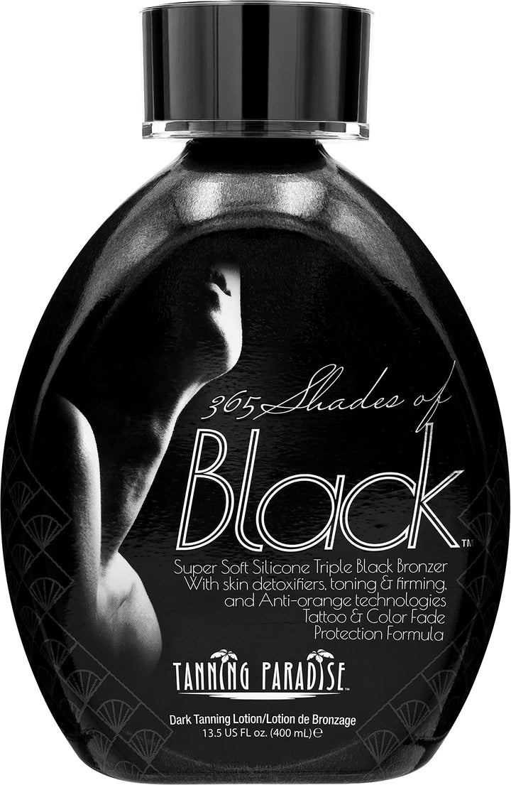 Tanning Paradise 365 Shades of Black, Triple Black Bronzing | Skin Detoxifiers, Toning & Firming Tanning Lotion 13.5oz