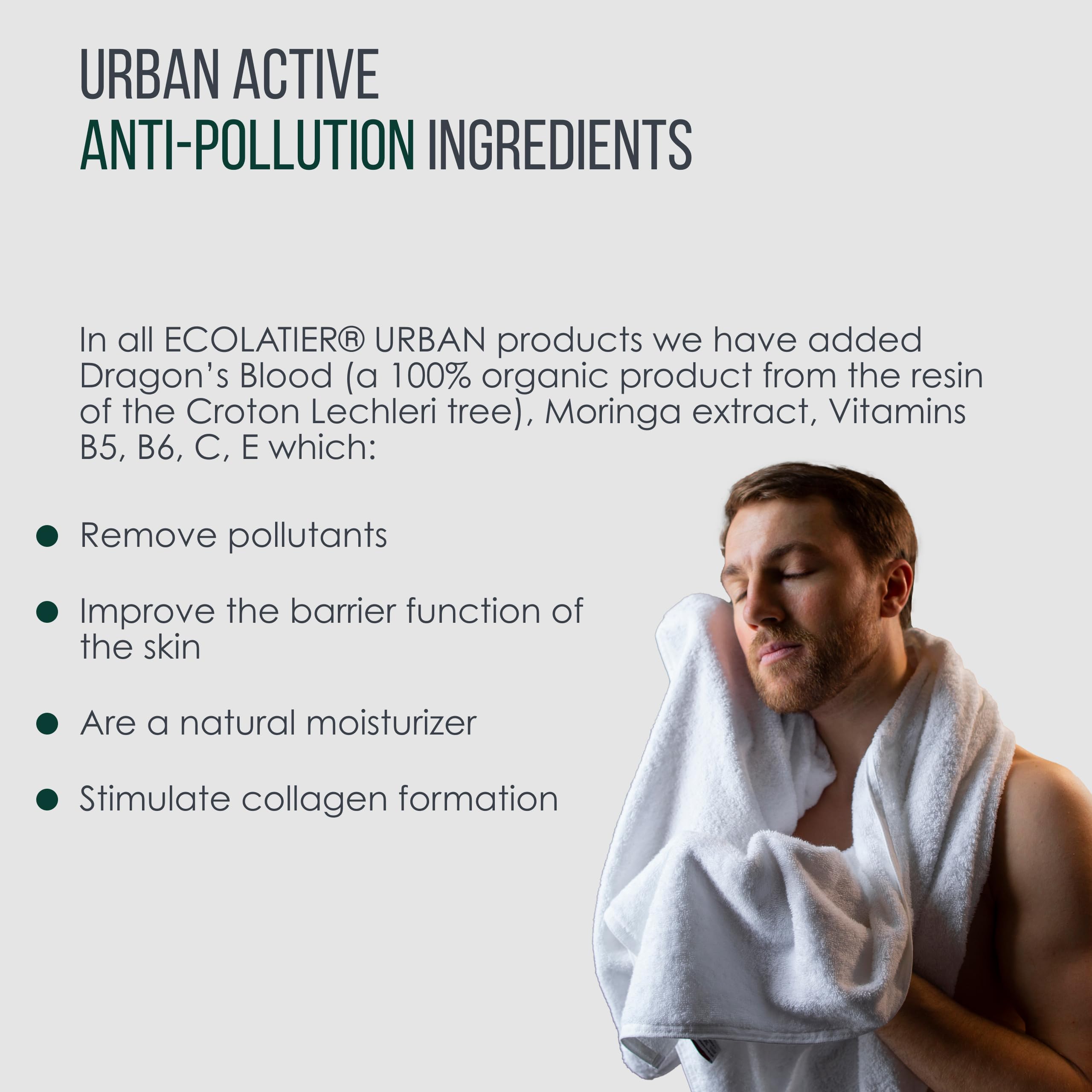 ECOLATIÈR 2-in-1 Body Wash Men & Shampoo Men - Energy Boost, 97.5% Natural Ingredients, Vegan, Natural Body Wash & Hair Cleanser, 20.3 Fl Oz