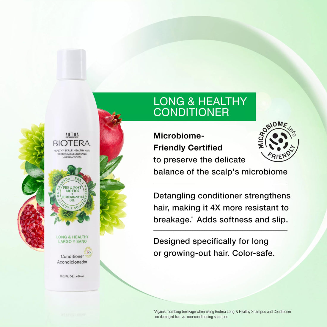 Biotera Long & Healthy Strengthening Conditioner | Long or Growing Hair | Microbiome Friendly | Vegan & Animal Test Free | Paraben Free | Color-Safe | 32 Fl Oz