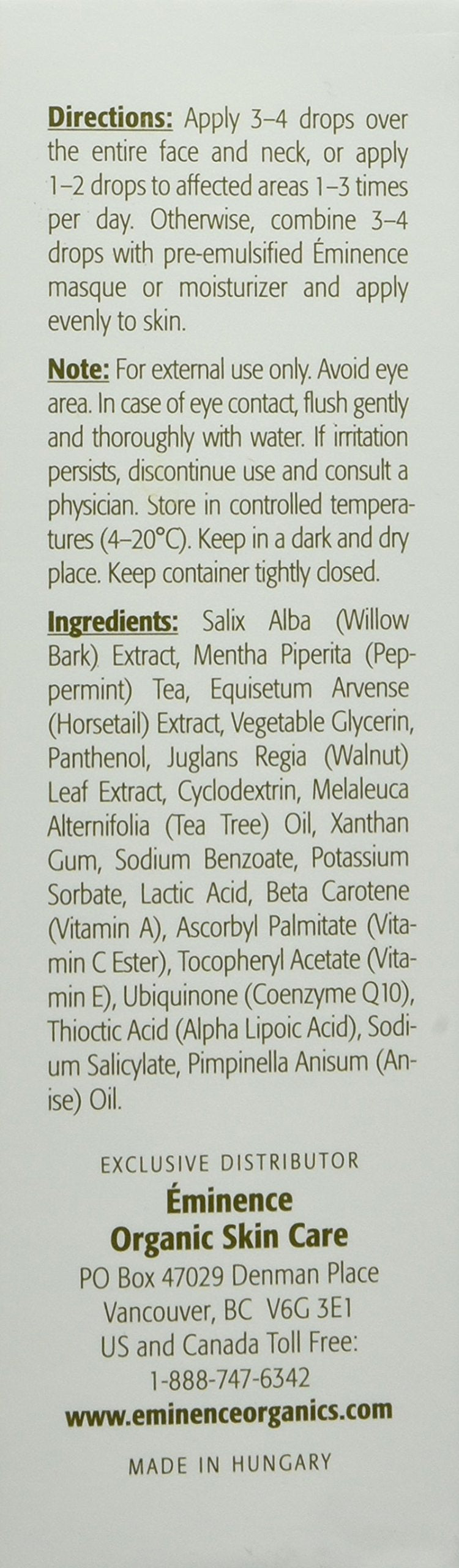 Eminence Clear Skin Willow Bark Booster, 1 Fl Oz