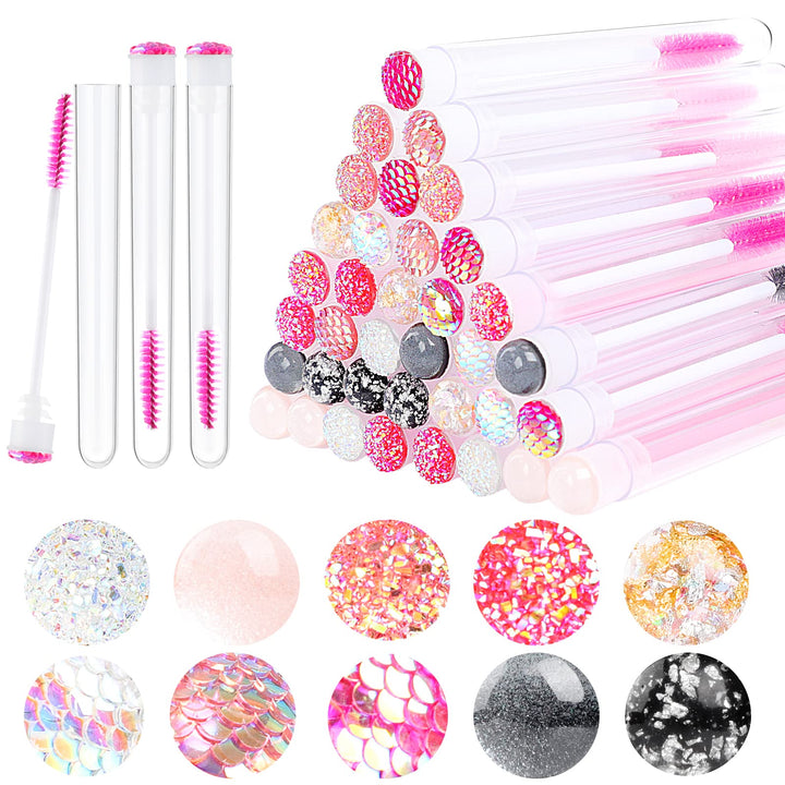Dming 20pcs Eyelash brush Lash Wand Makeup tool Eyelash Extension supplies Cleaning brush Diamond Mascara (20, mix)