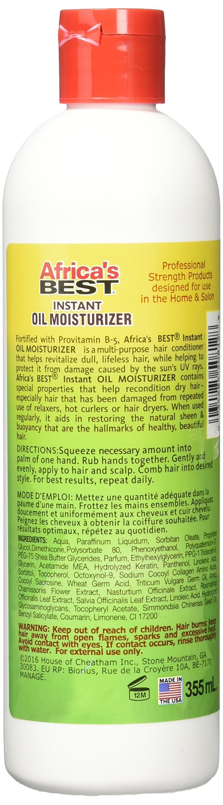 Africa's Best Instant Oil Moisturizer, 12 Ounce